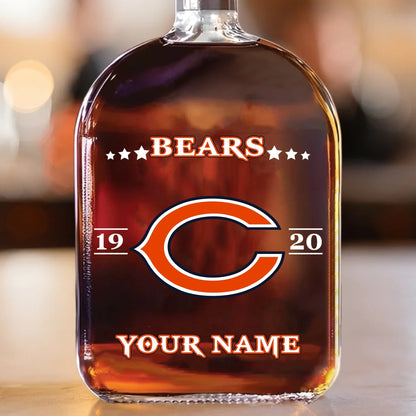 LIMITED EDITION - NEW CUSTOMIZED NFL26 CCB CHICAGO BEARS LUXURY WHISKEY BOTTLE 450ML