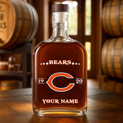 LIMITED EDITION - NEW CUSTOMIZED NFL26 CCB CHICAGO BEARS LUXURY WHISKEY BOTTLE 450ML
