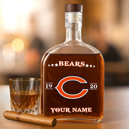 LIMITED EDITION - NEW CUSTOMIZED NFL26 CCB CHICAGO BEARS LUXURY WHISKEY BOTTLE 450ML
