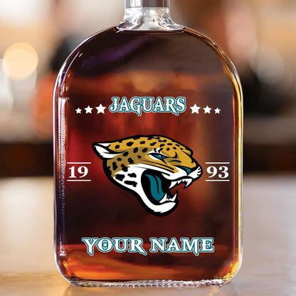 LIMITED EDITION - NEW CUSTOMIZED NFL30 JSJ JACKSONVILLE JAGUARS LUXURY WHISKEY BOTTLE 450ML
