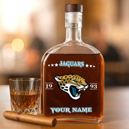 LIMITED EDITION - NEW CUSTOMIZED NFL30 JSJ JACKSONVILLE JAGUARS LUXURY WHISKEY BOTTLE 450ML