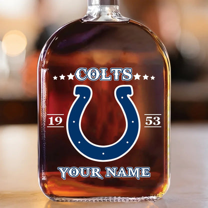 LIMITED EDITION - NEW CUSTOMIZED NFL17 IDC INDIANAPOLIS COLTS LUXURY WHISKEY BOTTLE 450ML
