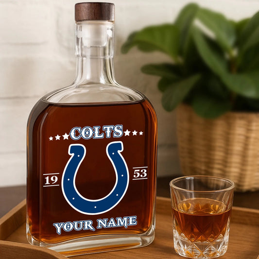 LIMITED EDITION - NEW CUSTOMIZED NFL17 IDC INDIANAPOLIS COLTS LUXURY WHISKEY BOTTLE 450ML