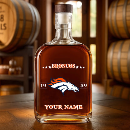 LIMITED EDITION - NEW CUSTOMIZED NFL13 DVB DENVER BRONCOS LUXURY WHISKEY BOTTLE 450ML