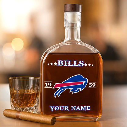 LIMITED EDITION - NEW CUSTOMIZED NFL03 BFB BUFFALO BILLS LUXURY WHISKEY BOTTLE 450ML
