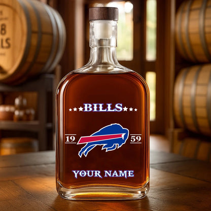 LIMITED EDITION - NEW CUSTOMIZED NFL03 BFB BUFFALO BILLS LUXURY WHISKEY BOTTLE 450ML