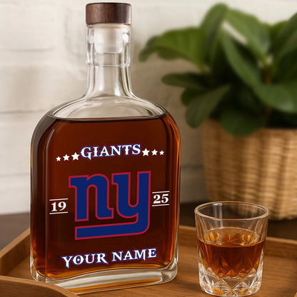 LIMITED EDITION - NEW CUSTOMIZED NFL32 NYG NEW CUSTOMIZED YORK GIANTS LUXURY WHISKEY BOTTLE 450ML