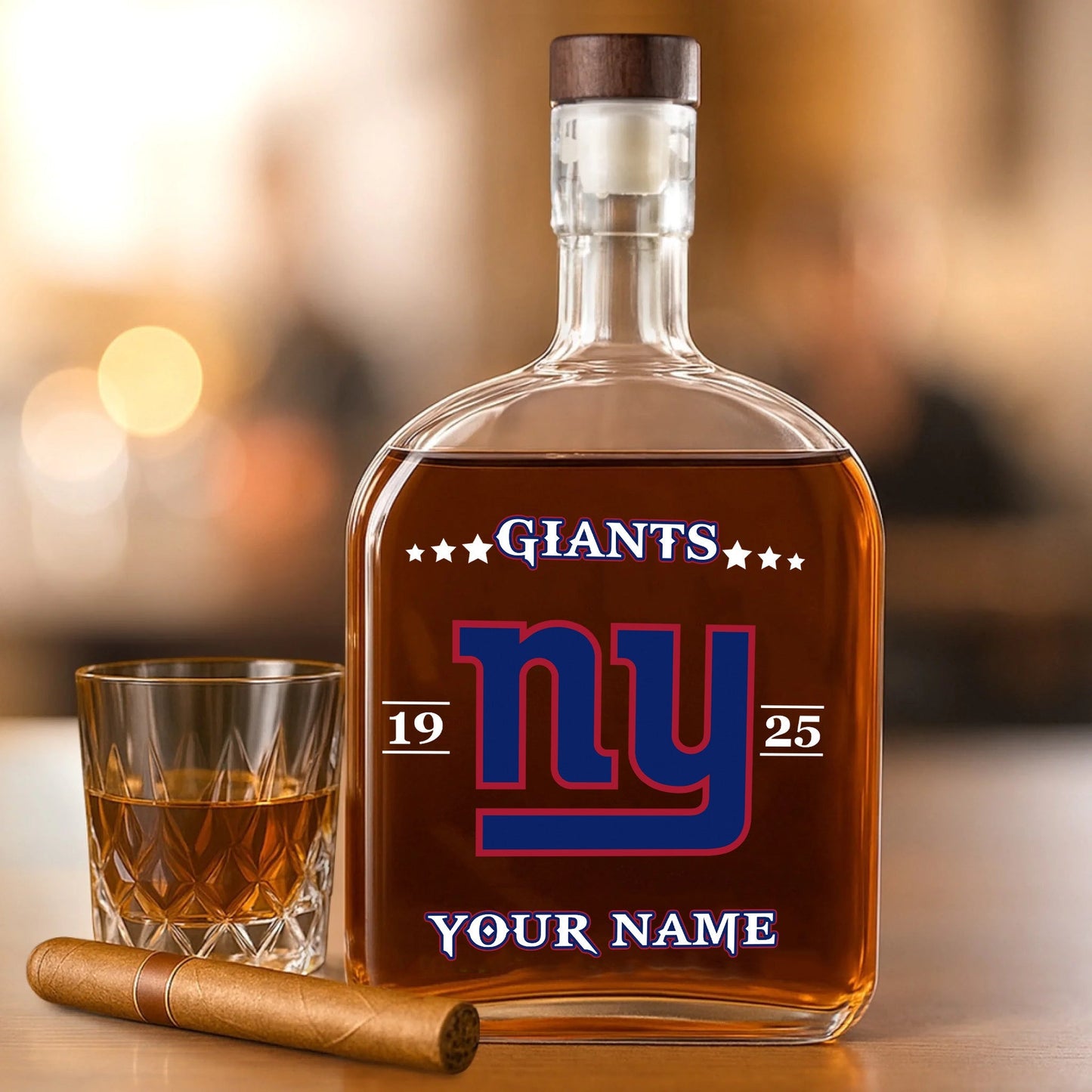 LIMITED EDITION - NEW CUSTOMIZED NFL32 NYG NEW CUSTOMIZED YORK GIANTS LUXURY WHISKEY BOTTLE 450ML