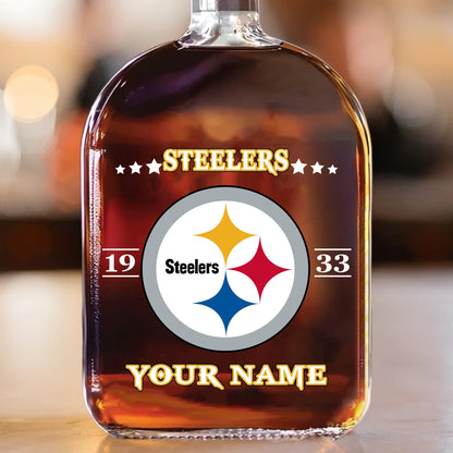 LIMITED EDITION - NEW CUSTOMIZED NFL14 PSB PITTSBURGH STEELERS LUXURY WHISKEY BOTTLE 450ML