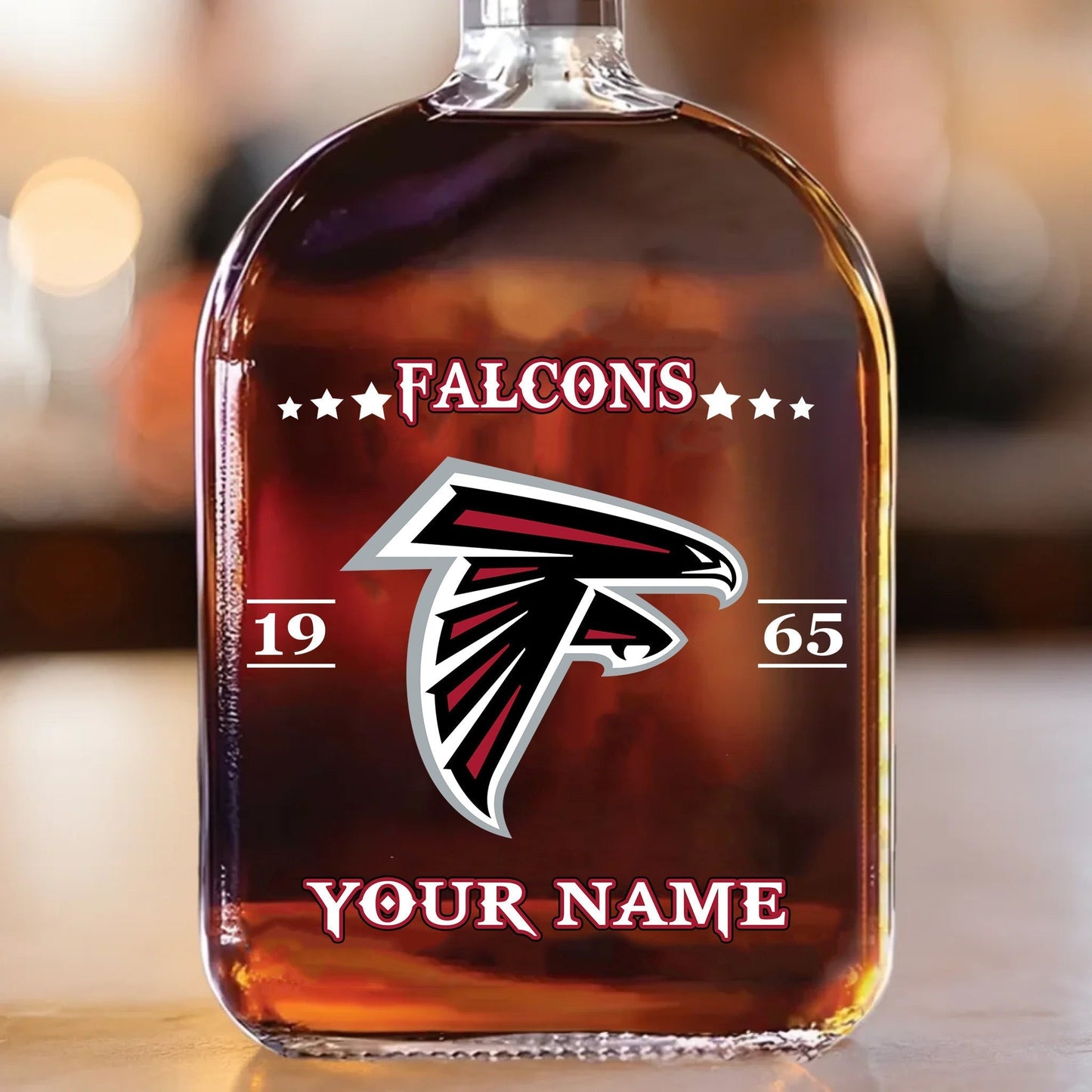 LIMITED EDITION - NEW CUSTOMIZED NFL18 ATF ATLANTA FALCONS LUXURY WHISKEY BOTTLE 450ML