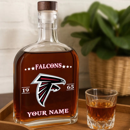 LIMITED EDITION - NEW CUSTOMIZED NFL18 ATF ATLANTA FALCONS LUXURY WHISKEY BOTTLE 450ML
