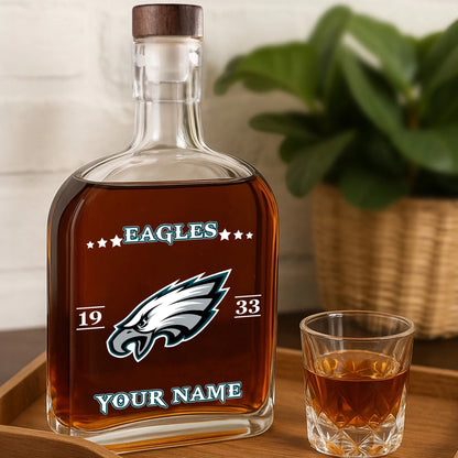 LIMITED EDITION - NEW CUSTOMIZED NFL02 PPE PHILADELPHIA EAGLES LUXURY WHISKEY BOTTLE 450ML