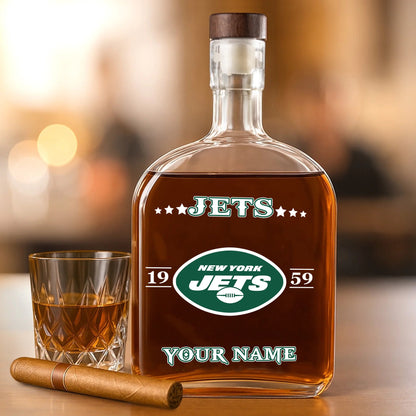 LIMITED EDITION - NEW CUSTOMIZED NFL25 NYJ NEW YORK JETS LUXURY WHISKEY BOTTLE 450ML