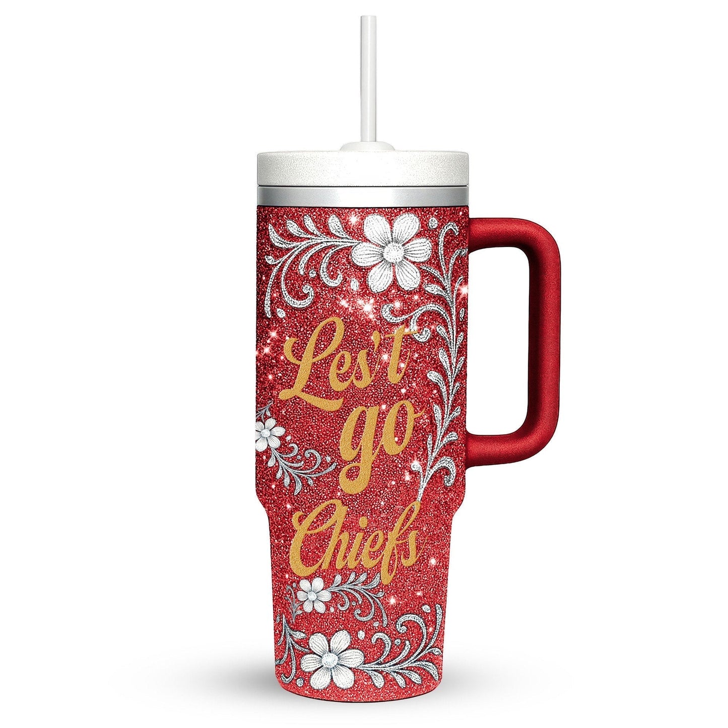 LIMITED EDITION - NEW CUSTOMIZED NFL01 KCC KANSAS CITY CHIEFS 40 OZ TUMBLER