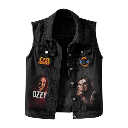 NEW PREMIUM BLACK SABBATH X OZZY OSBOURNE UNISEX SLEEVELESS JACKET