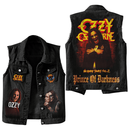 NEW PREMIUM BLACK SABBATH X OZZY OSBOURNE UNISEX SLEEVELESS JACKET