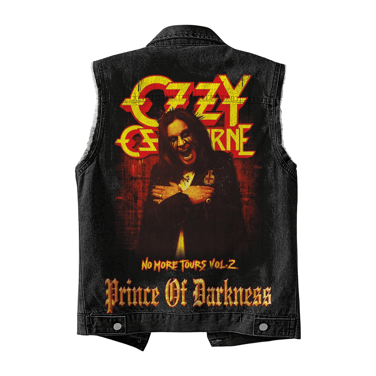 NEW PREMIUM BLACK SABBATH X OZZY OSBOURNE UNISEX SLEEVELESS JACKET