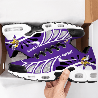 LIMITED EDITION - NEW CUSTOMIZED NFL05 MVK MINNESOTA VIKINGS UNISEX AIR MAX PLUS SNEAKERS