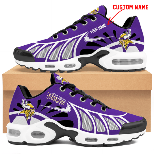 LIMITED EDITION - NEW CUSTOMIZED NFL05 MVK MINNESOTA VIKINGS UNISEX AIR MAX PLUS SNEAKERS