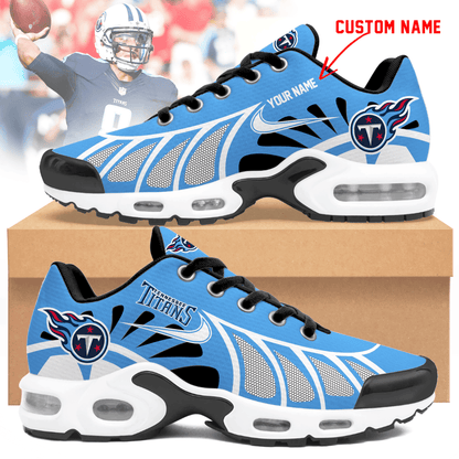 LIMITED EDITION - NEW CUSTOMIZED NFL31 TST TENNESSEE TITANS UNISEX AIR MAX PLUS SNEAKERS
