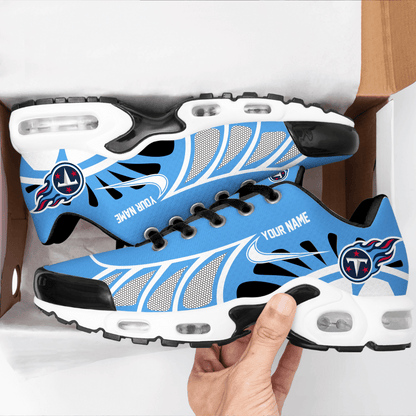 LIMITED EDITION - NEW CUSTOMIZED NFL31 TST TENNESSEE TITANS UNISEX AIR MAX PLUS SNEAKERS