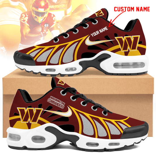 LIMITED EDITION - NEW CUSTOMIZED NFL12 WTC WASHINGTON COMMANDERS UNISEX AIR MAX PLUS SNEAKERS
