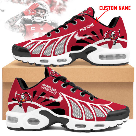 LIMITED EDITION - NEW CUSTOMIZED NFL10 TBB TAMPA BAY BUCCANEERS UNISEX AIR MAX PLUS SNEAKERS