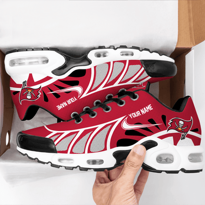 LIMITED EDITION - NEW CUSTOMIZED NFL10 TBB TAMPA BAY BUCCANEERS UNISEX AIR MAX PLUS SNEAKERS