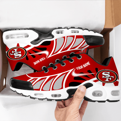 LIMITED EDITION - NEW CUSTOMIZED NFL11 SF49 SAN FRANCISCO 49ERS UNISEX AIR MAX PLUS SNEAKERS