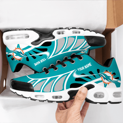 LIMITED EDITION - NEW CUSTOMIZED NFL19 MDP MIAMI DOLPHINS UNISEX AIR MAX PLUS SNEAKERS