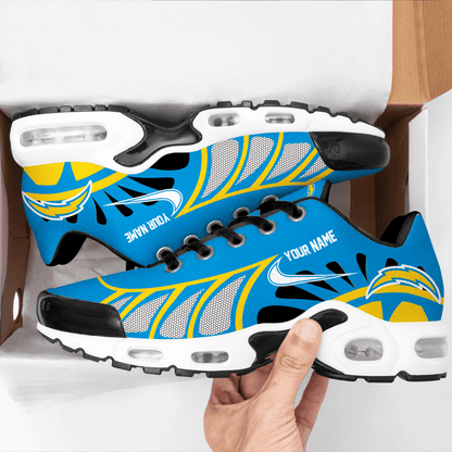 LIMITED EDITION - NEW CUSTOMIZED NFL09 LAC LOS ANGELES CHARGERS UNISEX AIR MAX PLUS SNEAKERS