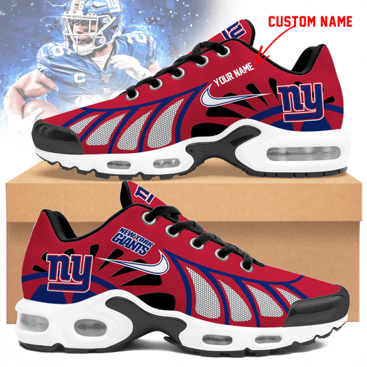 LIMITED EDITION - NEW CUSTOMIZED NFL32 NYG NEW YORK GIANTS UNISEX AIR MAX PLUS SNEAKERS