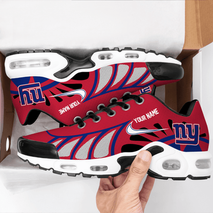 LIMITED EDITION - NEW CUSTOMIZED NFL32 NYG NEW YORK GIANTS UNISEX AIR MAX PLUS SNEAKERS
