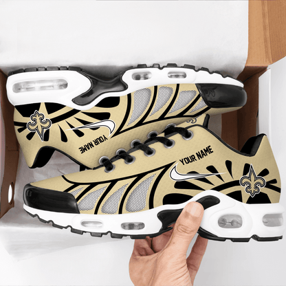 LIMITED EDITION - NEW CUSTOMIZED NFL24 NOS NEW ORLEANS SAINTS UNISEX AIR MAX PLUS SNEAKERS