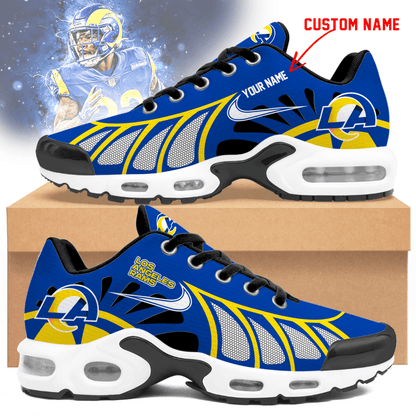 LIMITED EDITION - NEW CUSTOMIZED NFL22 LAR LOS ANGELES RAMS UNISEX AIR MAX PLUS SNEAKERS