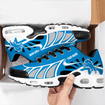 LIMITED EDITION - NEW CUSTOMIZED NFL04 DTL DETROIT LIONS UNISEX AIR MAX PLUS SNEAKERS