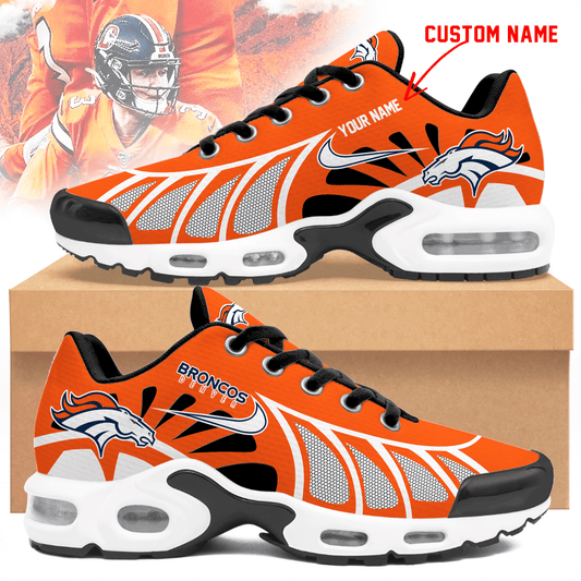 LIMITED EDITION - NEW CUSTOMIZED NFL13 DVB DENVER BRONCOS UNISEX AIR MAX PLUS SNEAKERS