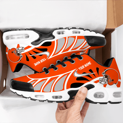 LIMITED EDITION - NEW CUSTOMIZED NFL29 CLB CLEVELAND BROWNS UNISEX AIR MAX PLUS SNEAKERS