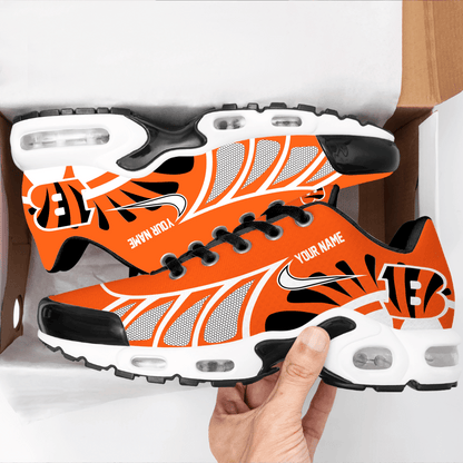 LIMITED EDITION - NEW CUSTOMIZED NFL16 CCB CINCINNATI BENGALS UNISEX AIR MAX PLUS SNEAKERS
