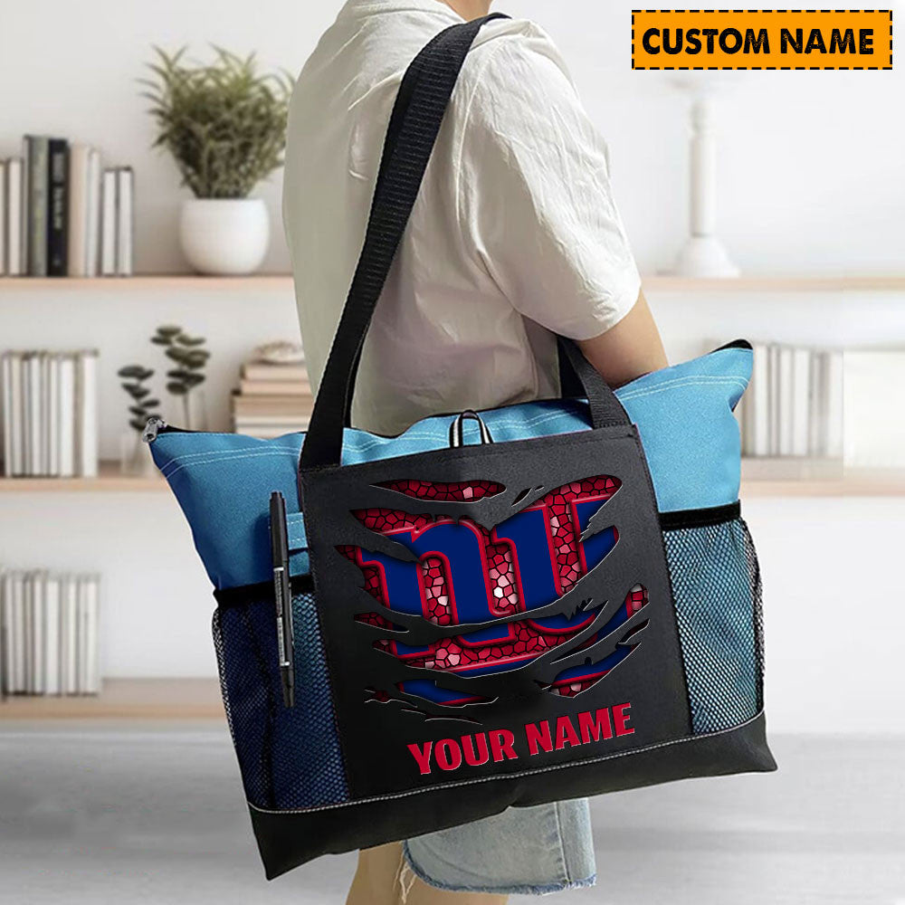 LIMITED EDITION - NEW CUSTOMIZED NFL32 NYG NEW YORK GIANTS WATERPROOF TOTE BAG
