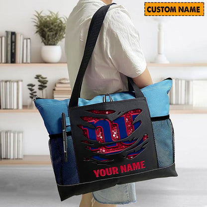 LIMITED EDITION - NEW CUSTOMIZED NFL32 NYG NEW YORK GIANTS WATERPROOF TOTE BAG
