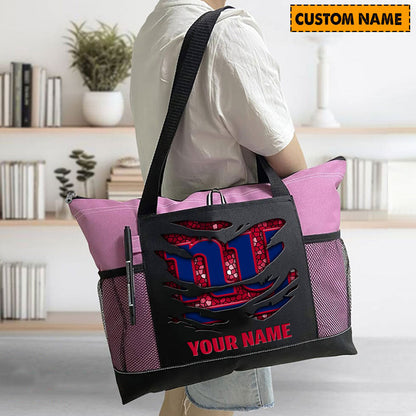 LIMITED EDITION - NEW CUSTOMIZED NFL32 NYG NEW YORK GIANTS WATERPROOF TOTE BAG