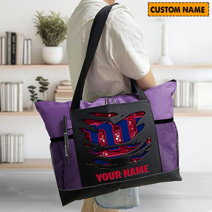LIMITED EDITION - NEW CUSTOMIZED NFL32 NYG NEW YORK GIANTS WATERPROOF TOTE BAG