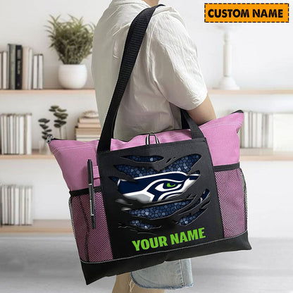 LIMITED EDITION - NEW CUSTOMIZED NFL06 SSH SEATTLE SEAHAWKS WATERPROOF TOTE BAG