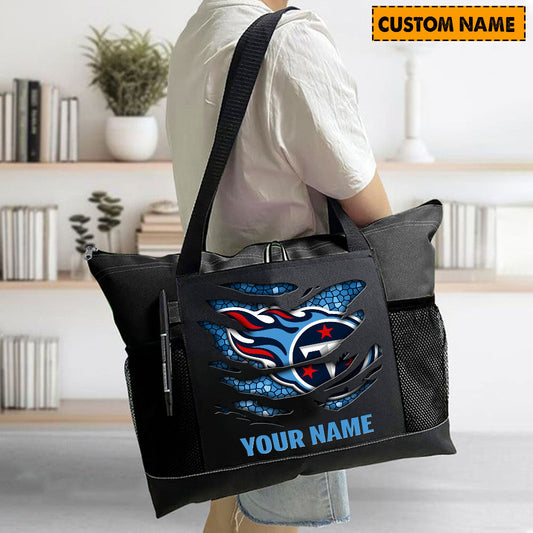 LIMITED EDITION - NEW CUSTOMIZED NFL31 TST TENNESSEE TITANS WATERPROOF TOTE BAG