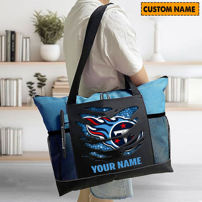 LIMITED EDITION - NEW CUSTOMIZED NFL31 TST TENNESSEE TITANS WATERPROOF TOTE BAG