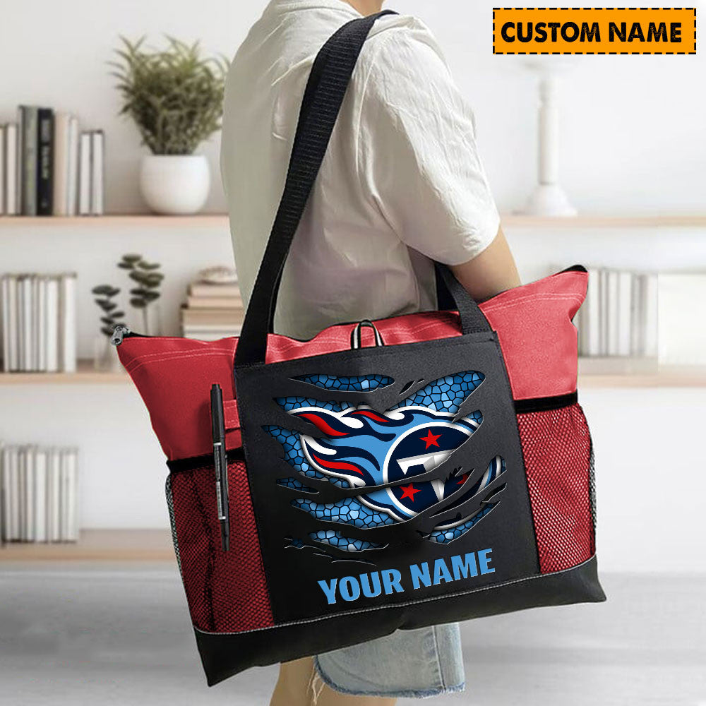 LIMITED EDITION - NEW CUSTOMIZED NFL31 TST TENNESSEE TITANS WATERPROOF TOTE BAG
