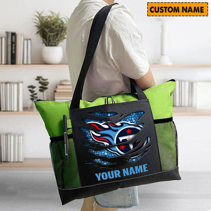 LIMITED EDITION - NEW CUSTOMIZED NFL31 TST TENNESSEE TITANS WATERPROOF TOTE BAG