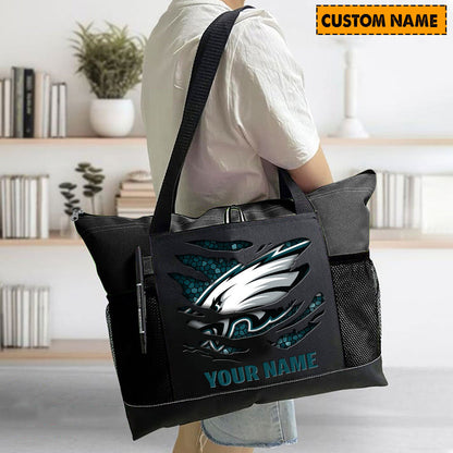 LIMITED EDITION - NEW CUSTOMIZED NFL02 PPE PHILADELPHIA EAGLES WATERPROOF TOTE BAG