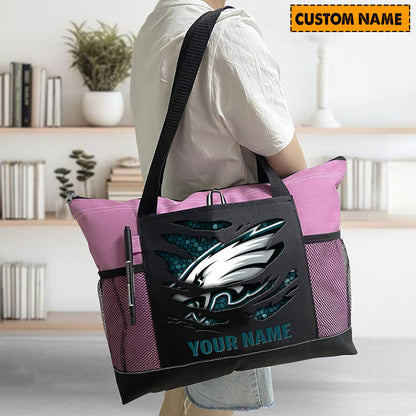 LIMITED EDITION - NEW CUSTOMIZED NFL02 PPE PHILADELPHIA EAGLES WATERPROOF TOTE BAG